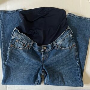 Abercrombie and Fitch Ankle Straight Maternity Jeans Size 26 Short Medium Wash